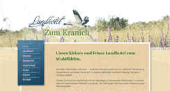 Desktop Screenshot of landhotel-kranich.de