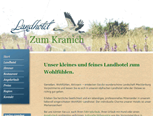 Tablet Screenshot of landhotel-kranich.de
